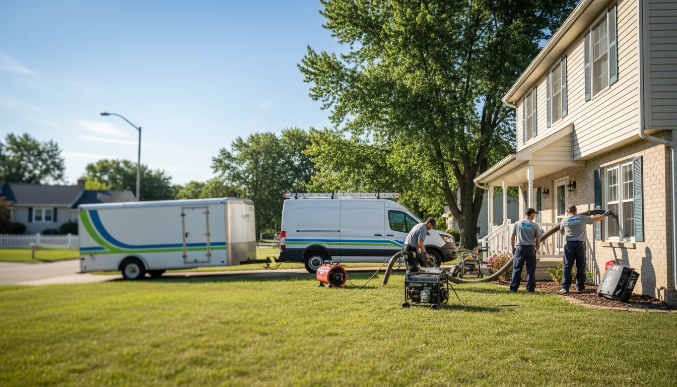Flooded Basement Restoration And Cleanup With Repair in Levering, MI near me